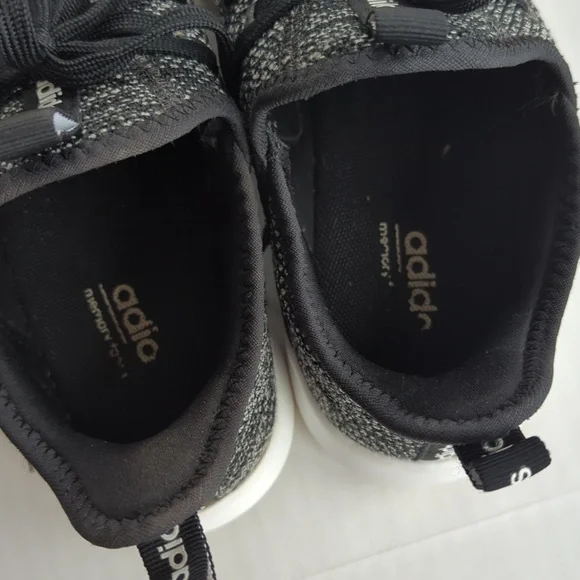 Adidas Cloud Foam Memory Footbed Lightweight Athletic Sneakers 7 Black White - Picture 7 of 14